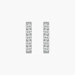 1/2 ctw Round Lab Grown Diamond Single Row Stud Earrings