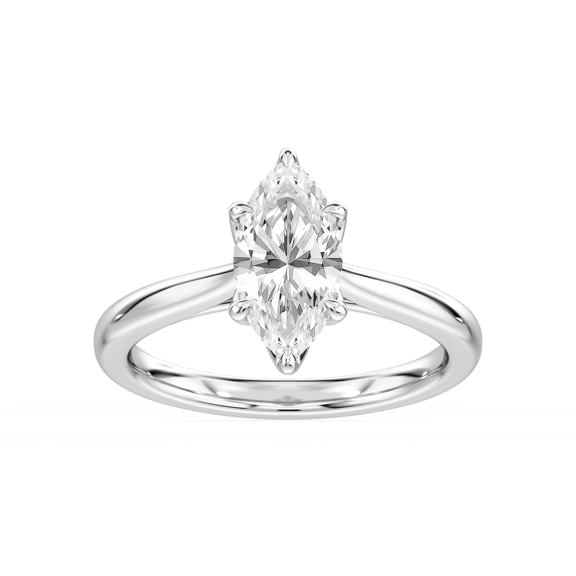 Skye 1 ½ ctw Marquise Lab Grown Diamond Cathedral Tulip Solitaire Engagement Ring