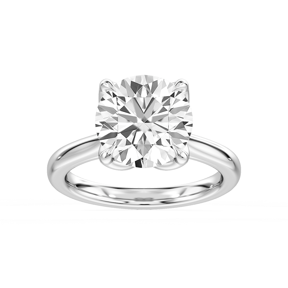 Skye 5 ctw Round Lab Grown Diamond Cathedral Tulip Solitaire Engagement Ring