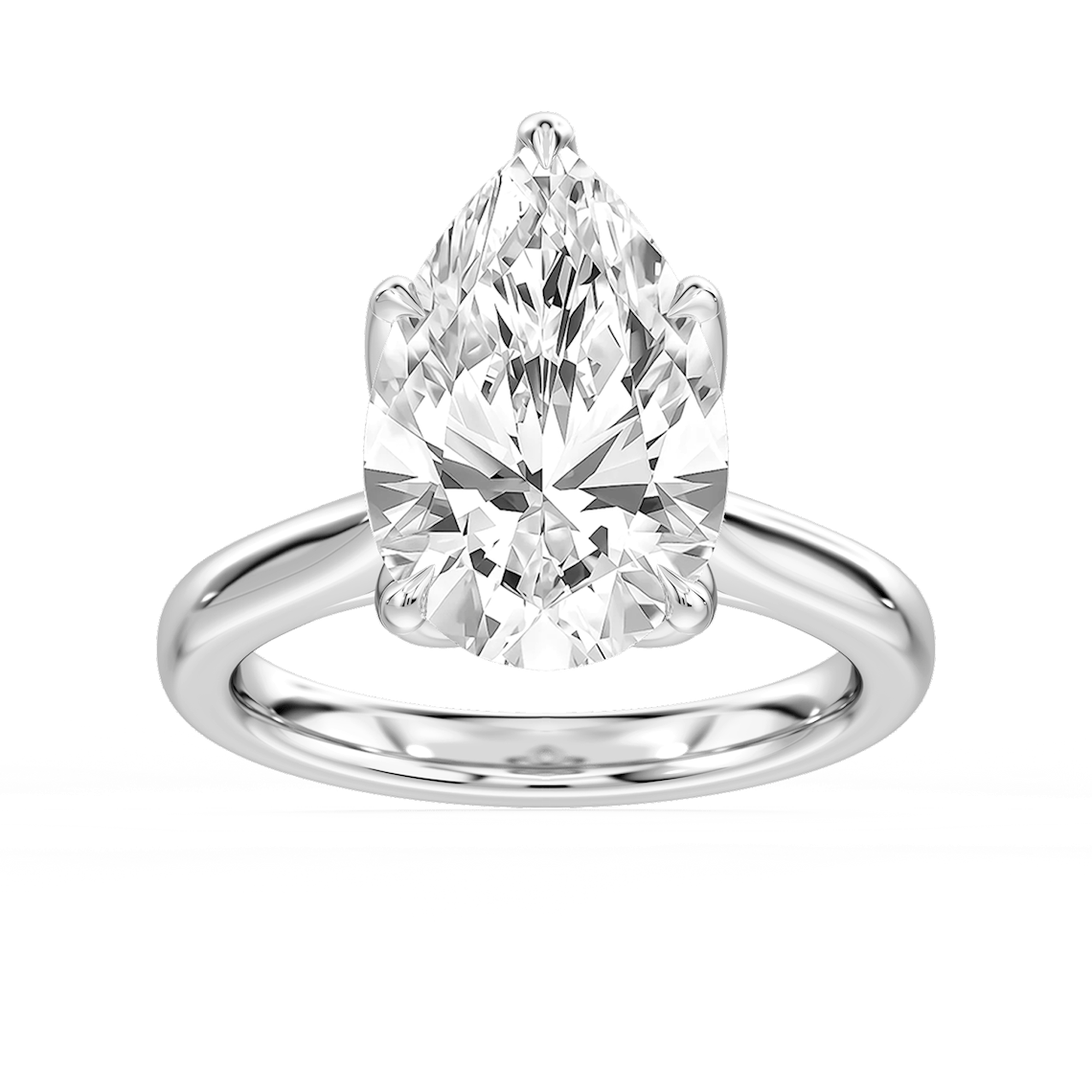 Skye 7 ctw Pear Lab Grown Diamond Cathedral Tulip Solitaire Engagement Ring