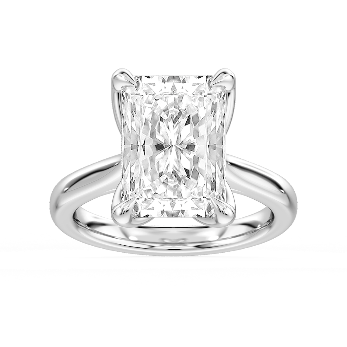 Skye 7 ctw Radiant Lab Grown Diamond Cathedral Tulip Solitaire Engagement Ring