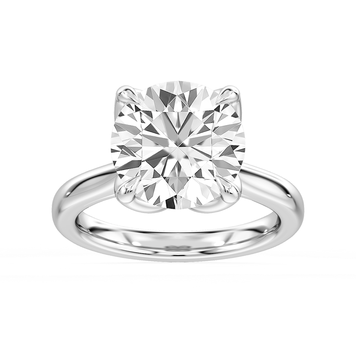 Skye 7 ctw Round Lab Grown Diamond Cathedral Tulip Solitaire Engagement Ring