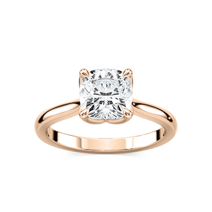 Skye Cushion Lab Grown Diamond Cathedral Tulip Solitaire Engagement Ring