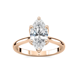 Skye Marquise Lab Grown Diamond Cathedral Tulip Solitaire Engagement Ring