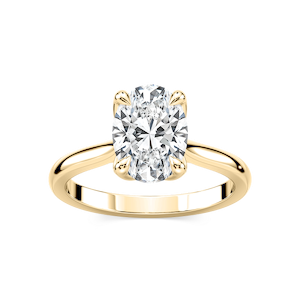 Skye Oval Lab Grown Diamond Cathedral Tulip Solitaire Engagement Ring