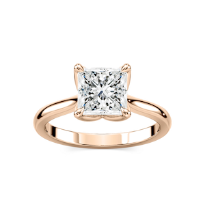 Skye Princess Lab Grown Diamond Cathedral Tulip Solitaire Engagement Ring