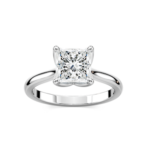 Skye Princess Lab Grown Diamond Cathedral Tulip Solitaire Engagement Ring