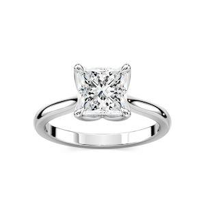 Skye Princess Lab Grown Diamond Cathedral Tulip Solitaire Engagement Ring