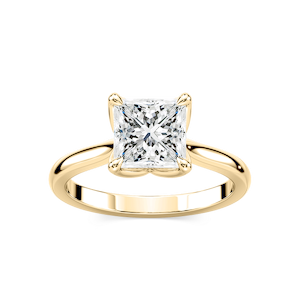 Skye Princess Lab Grown Diamond Cathedral Tulip Solitaire Engagement Ring