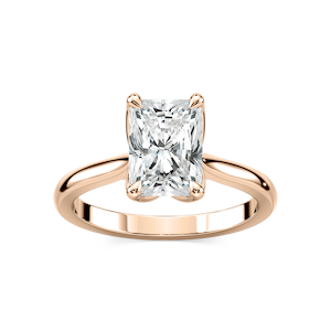 Skye Radiant Lab Grown Diamond Cathedral Tulip Solitaire Engagement Ring