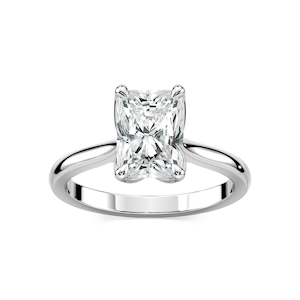 Skye Radiant Lab Grown Diamond Cathedral Tulip Solitaire Engagement Ring