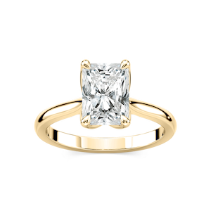 Skye Radiant Lab Grown Diamond Cathedral Tulip Solitaire Engagement Ring