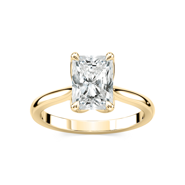 Skye Radiant Lab Grown Diamond Cathedral Tulip Solitaire Engagement Ring