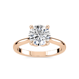 Skye Round Lab Grown Diamond Cathedral Tulip Solitaire Engagement Ring