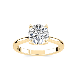 Skye Round Lab Grown Diamond Cathedral Tulip Solitaire Engagement Ring