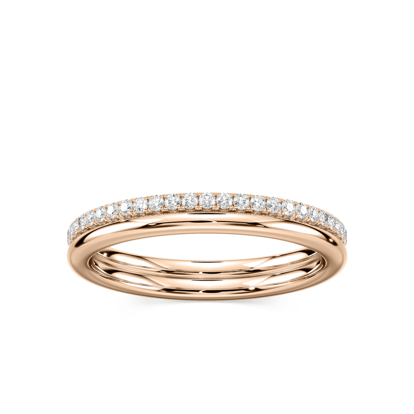 Solice 1/3 ctw Round Lab Grown Diamond Double Row Eternity Band
