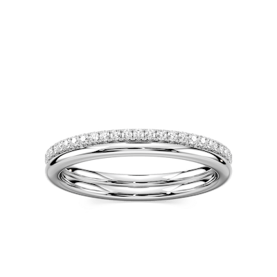 Solice 1/3 ctw Round Lab Grown Diamond Double Row Eternity Band