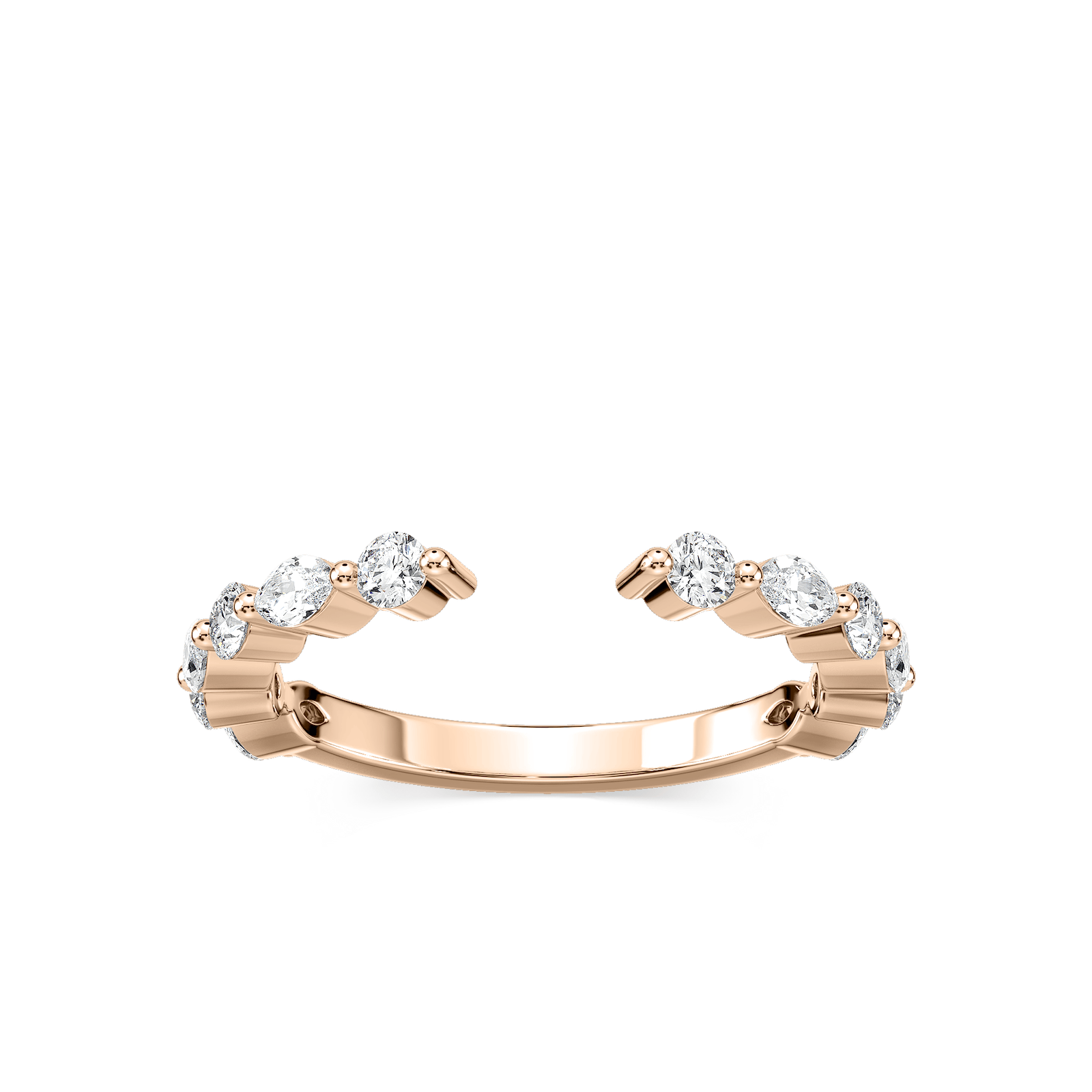 Sonnet 1/4 ctw Marquise and Round Lab Grown Diamond Open Wedding Band