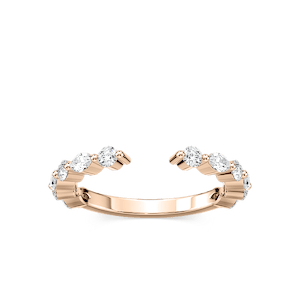 Sonnet 1/4 ctw Marquise and Round Lab Grown Diamond Open Wedding Band