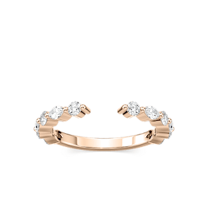 Sonnet 1/4 ctw Marquise and Round Lab Grown Diamond Open Wedding Band
