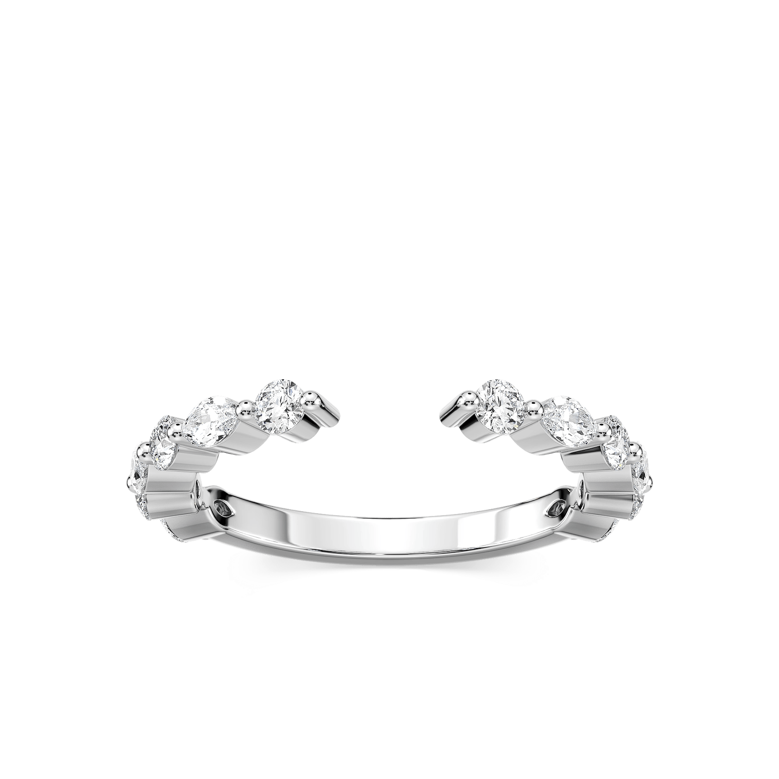 Sonnet 1/4 ctw Marquise and Round Lab Grown Diamond Open Wedding Band