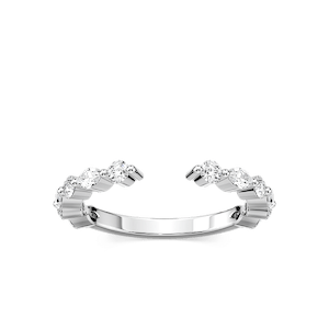 Sonnet 1/4 ctw Marquise and Round Lab Grown Diamond Open Wedding Band