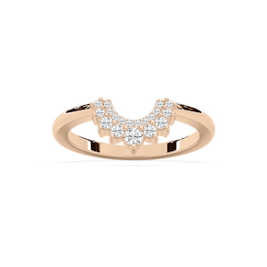 Sonny 1/6 ctw Round Lab Grown Diamond Double Row Curved Band