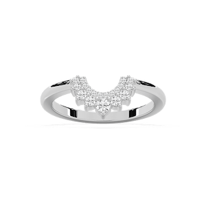 Sonny 1/6 ctw Round Lab Grown Diamond Double Row Curved Band