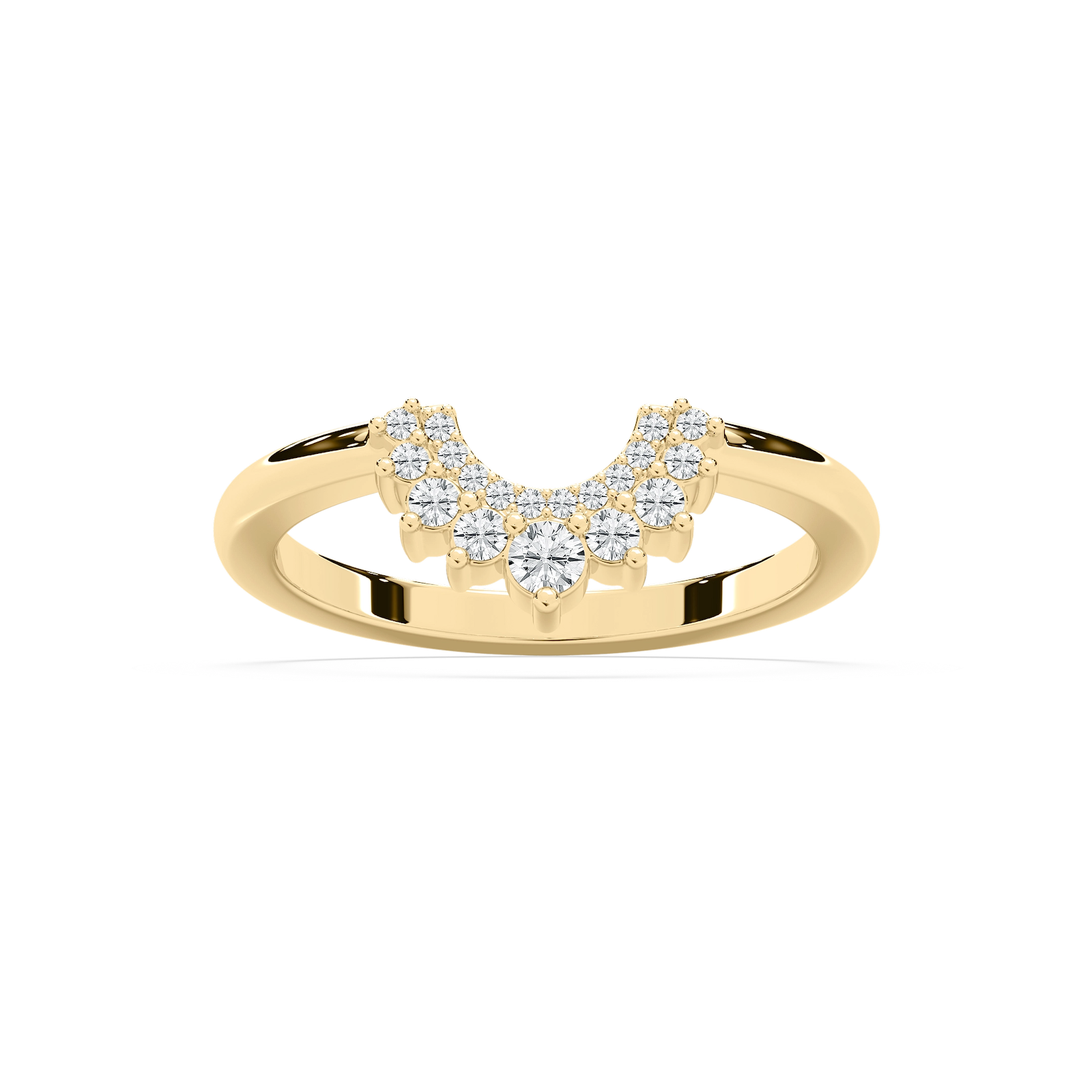 Sonny 1/6 ctw Round Lab Grown Diamond Double Row Curved Band