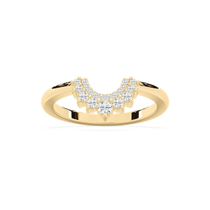 Sonny 1/6 ctw Round Lab Grown Diamond Double Row Curved Band