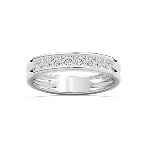 Bennett 7/8 ctw Princess Lab Grown Diamond 4.50mm Channel Mens Wedding Band