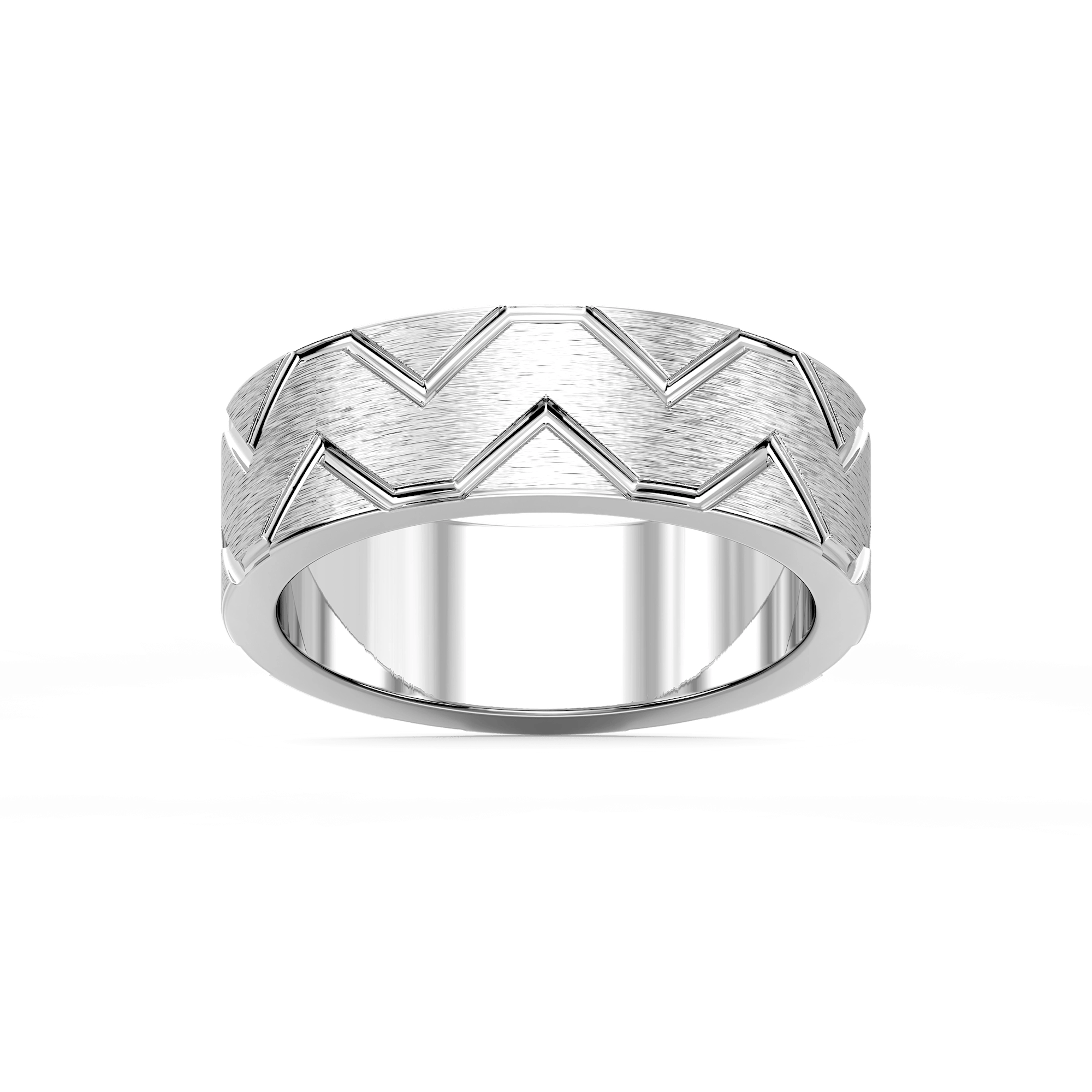 Storm 7.00mm Geometric Grooves Plain Metal Band
