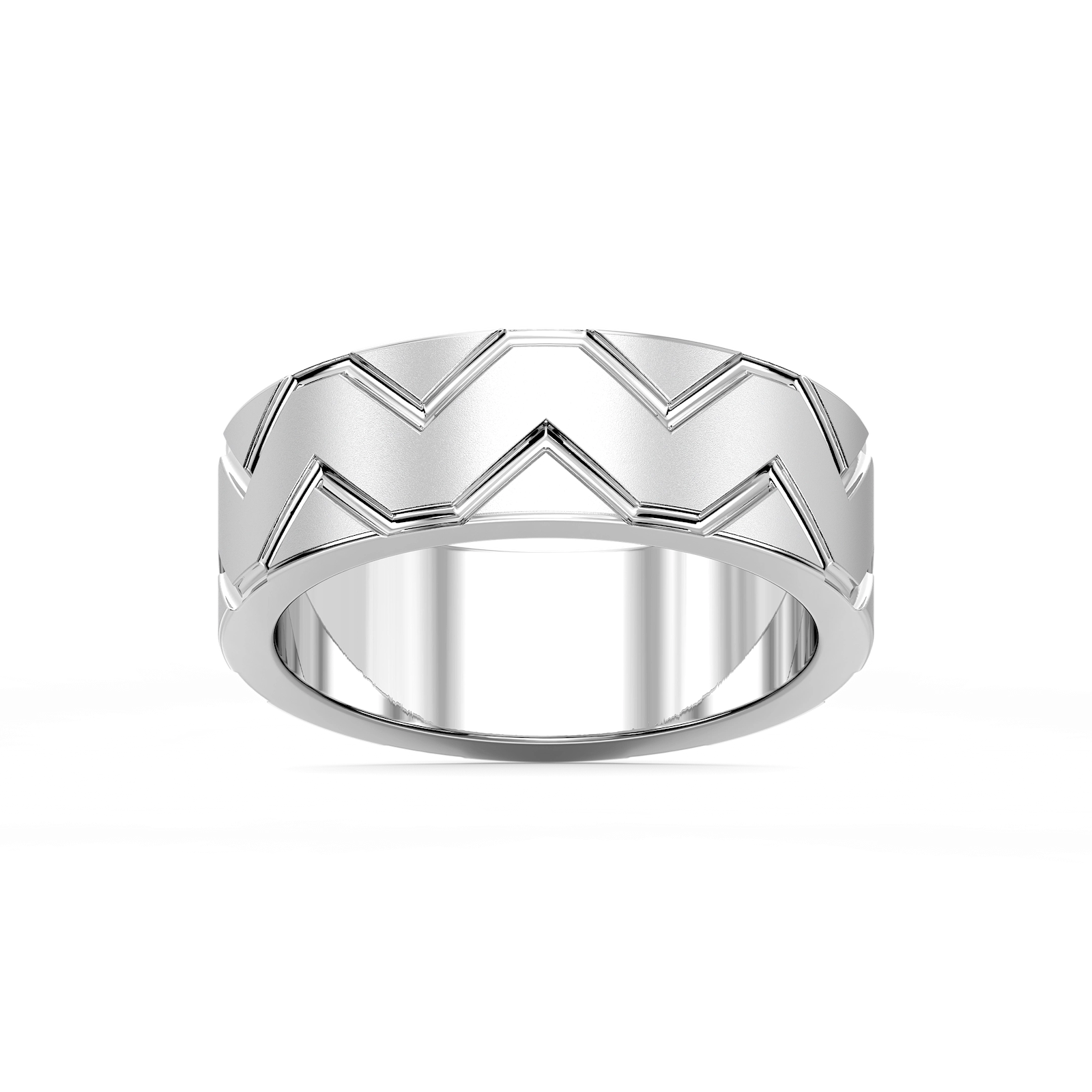 Storm 7.00mm Geometric Grooves Plain Metal Band