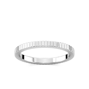 Suvi 2.00mm Fluted Plain Metal Band