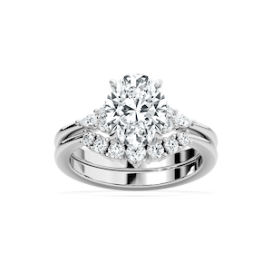 Talia 2 ⅞ ctw Oval Lab Grown Diamond Accented Wedding Set