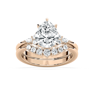 Talia 2 ⅞ ctw Pear Lab Grown Diamond Accented Wedding Set