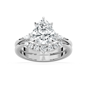 Talia 2 ⅞ ctw Pear Lab Grown Diamond Accented Wedding Set