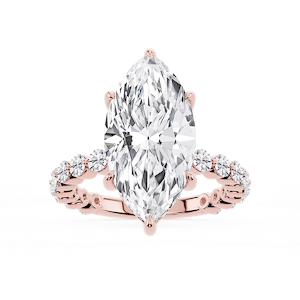 Tamara Marquise Lab Grown Diamond Single Shared Prong Hidden Halo Engagement Ring