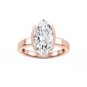 Teagan Marquise Lab Grown Diamond Half Bezel Solitaire Engagement Ring