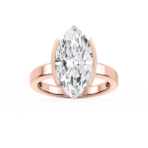 Teagan Marquise Lab Grown Diamond Half Bezel Solitaire Engagement Ring