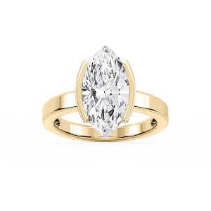 Teagan Marquise Lab Grown Diamond Half Bezel Solitaire Engagement Ring