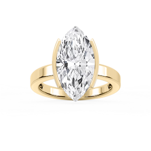 Teagan Marquise Lab Grown Diamond Half Bezel Solitaire Engagement Ring