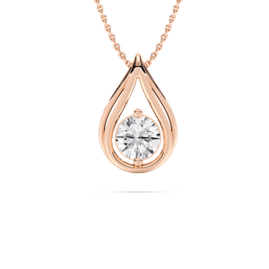 1 ctw Round Lab Grown Diamond Teardrop Pendant  - 18 Inches