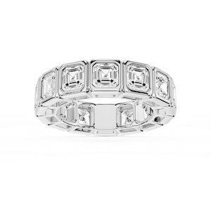 Tess Asscher Lab Grown Diamond Bezel Eternity Band