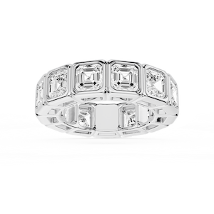 Tess Asscher Lab Grown Diamond Bezel Eternity Band