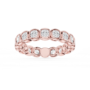 Tess Cushion Lab Grown Diamond Bezel Eternity Band