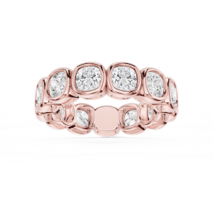 Tess Cushion Lab Grown Diamond Bezel Eternity Band
