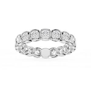 Tess Cushion Lab Grown Diamond Bezel Eternity Band