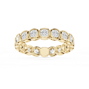 Tess Cushion Lab Grown Diamond Bezel Eternity Band