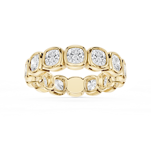 Tess Cushion Lab Grown Diamond Bezel Eternity Band